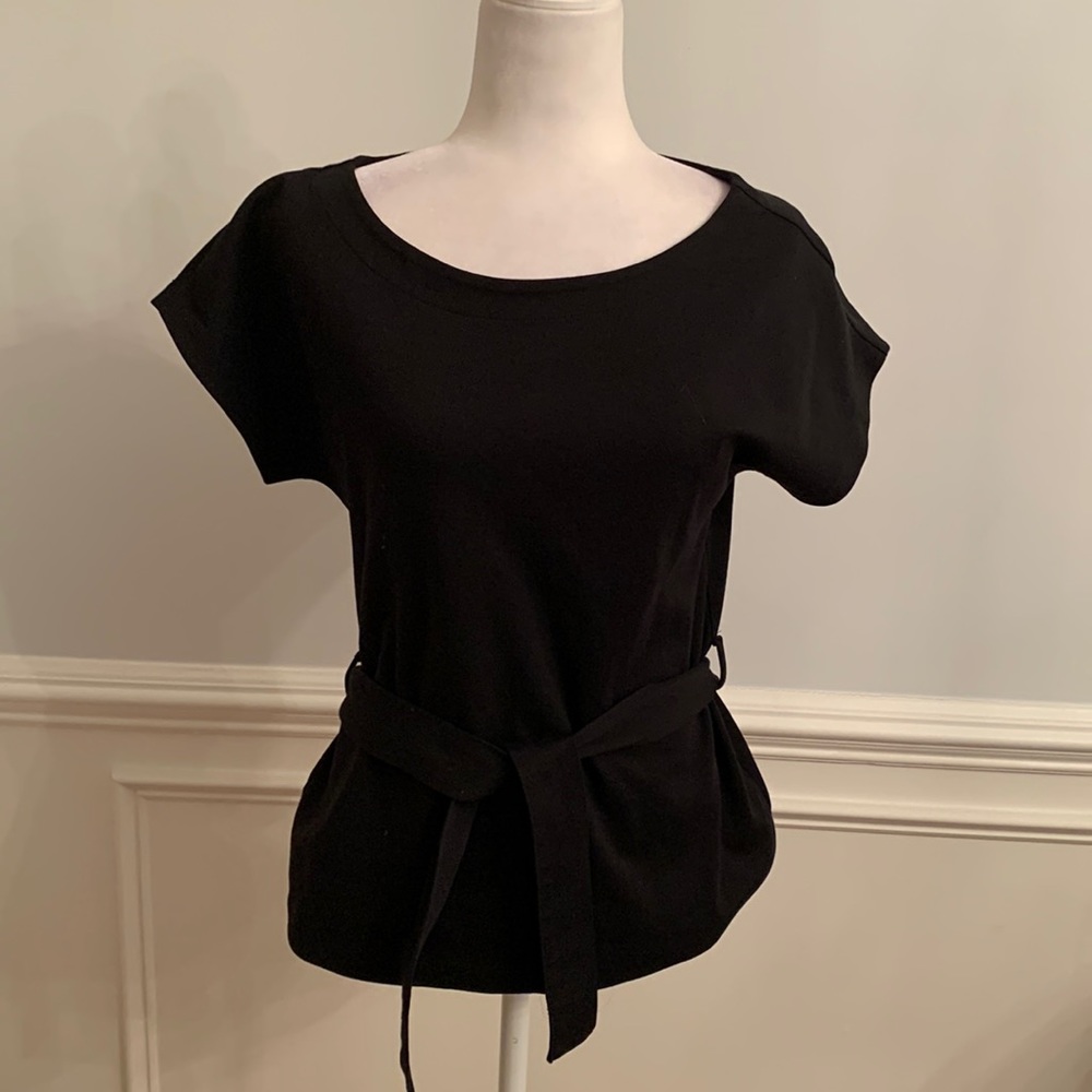 H&M Women’s Black Blouse With Belt Size Small